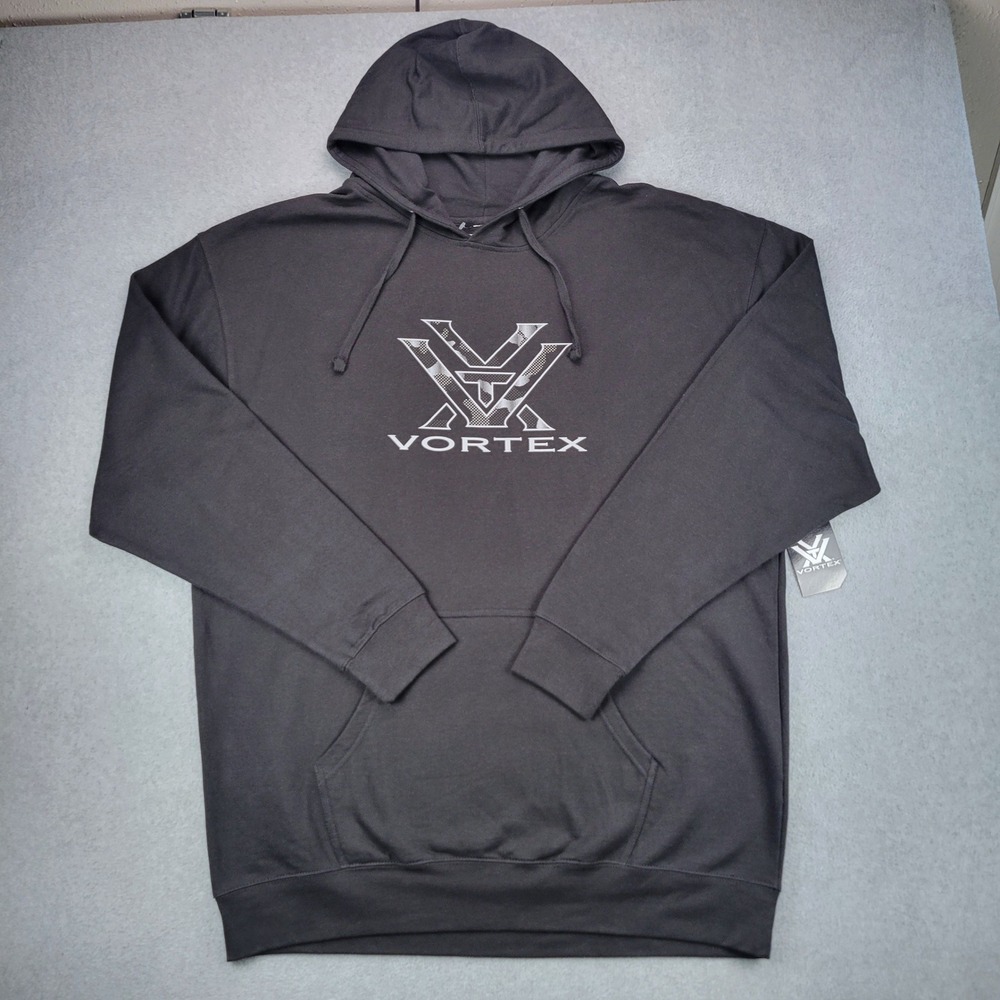Vortex Optics Pullover Hoodie Mens 4XL Black Camo Logo Graphic Fleece Pocket